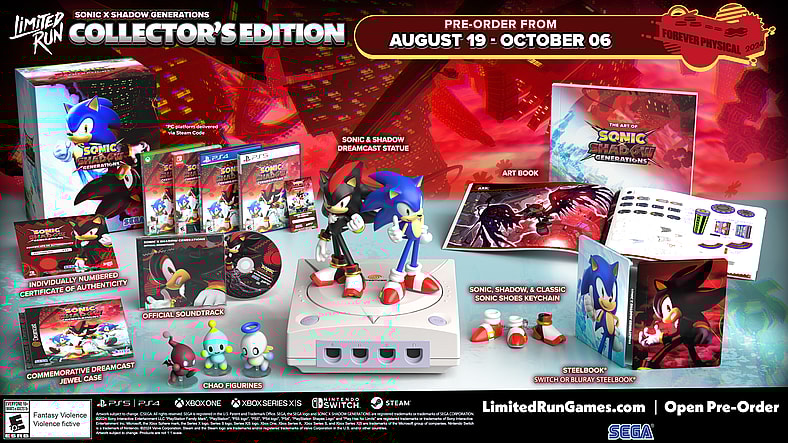 A look inside Limited Run Games' 'Sonic x Shadow Generations' Collector's Edition