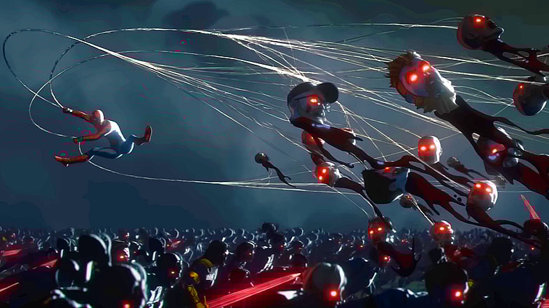 Spider-Man (Hudson Thames) tears his way through the undead legions in Marvel Zombies (2025), Marvel Entertainment / Disney Plus