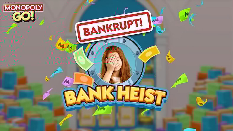 A player laments their bank being robbed in Monopoly Go on YouTube