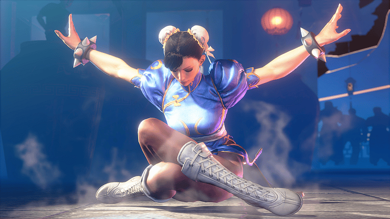 Chun-li (Fumiko Orikasa) in her classic outfit in Street Fighter 6 (2023), Capcom