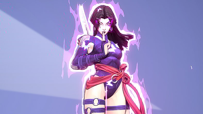 Psylocke (Alpha Takahashi) readies her psychic abilities in Marvel Rivals (2024), NetEase