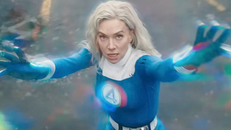 Sue Storm (Vanessa Kirby) fights to save Franklin (Ada Scott) in Fantastic Four: First Steps (2025), Marvel Entertainment