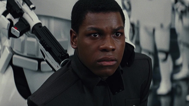 Finn (John Boyega) finds himself a captive of the First Order in Star Wars: Episode IX - The Last Jedi (2017), Disney