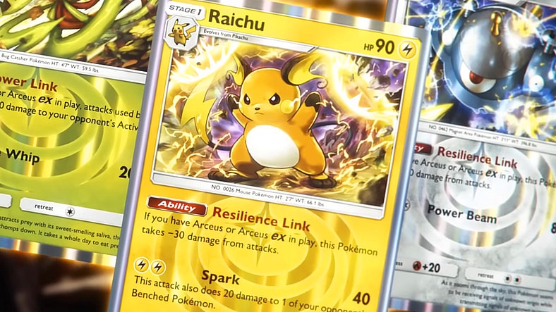 Raichu (#26) leads the charge as part of the Triumphant Light set for Pokémon Trading Card Game Pocket (2024), The Pokémon Company