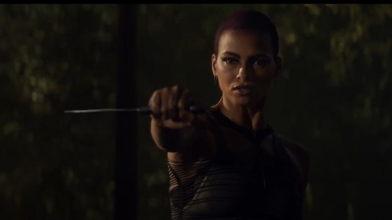 Selene Gallio (Kota Eberhardt) fighting Nightcrawler in X-Men Dark Phoenix, 2019, 20th Century Fox