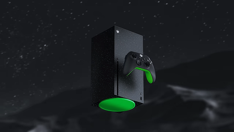 The Xbox Series X 2TB Galaxy Black Special Edition floats through space in Three New Xbox Series X|S Consoles - World Premiere Announce Trailer, YouTube