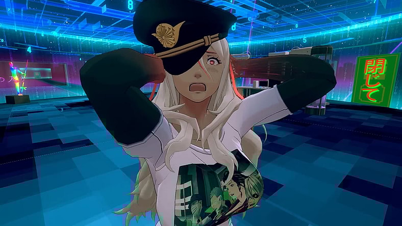 Tama (Ai Kakuma) is shocked by her outfit change in AI: THE SOMNIUM FILES - nirvanA Initiative (2022), Spike Chunsoft