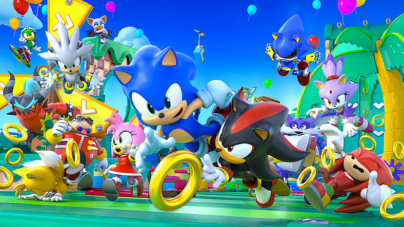 Toy versions of Sonic (NA) and friends scramble for rings in Sonic Rumble (2025), Sega