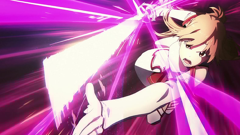 Asuna (Tomatsu Haruka) prepares to rain down hell on An Incarnation of the Radius in Sword Art Online The Movie -Ordinal Scale- (2017), A-1 Pictures