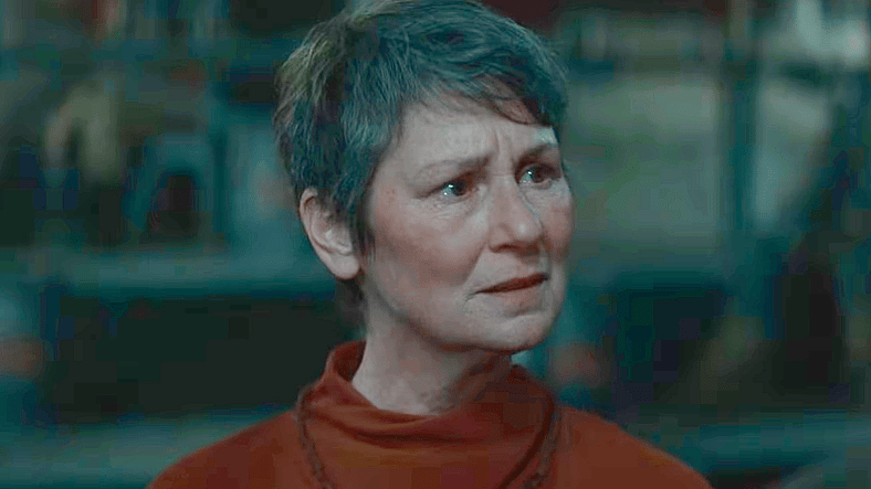 A Force Healer (Josie Walker) senses Cassian Andor's (Diego Luna) connection to the Force in Andor Season 2 Episode 7 "Messenger" (2025), Lucasfilm