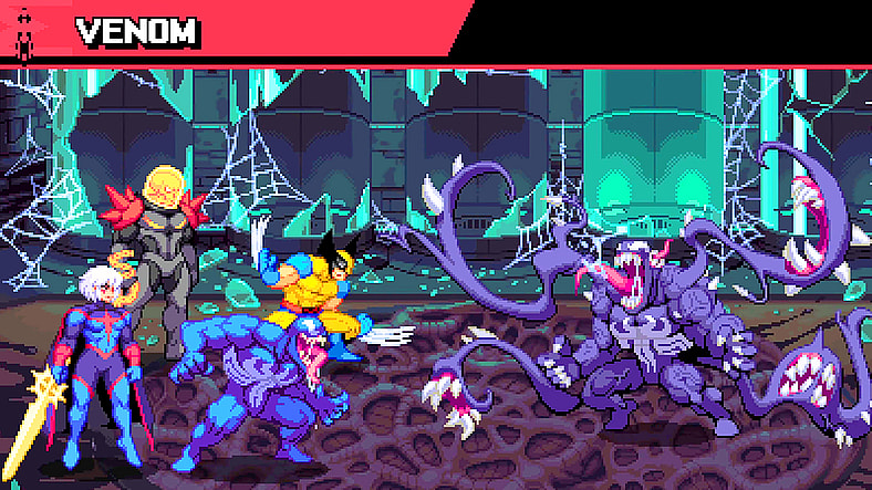 Cosmic Ghost Rider, Wolverine, Phyla-Vell, and Venom take on a more monstrous incarnation of the Lethal Protector in Marvel Cosmic Ivasion (2024), Tribute Games