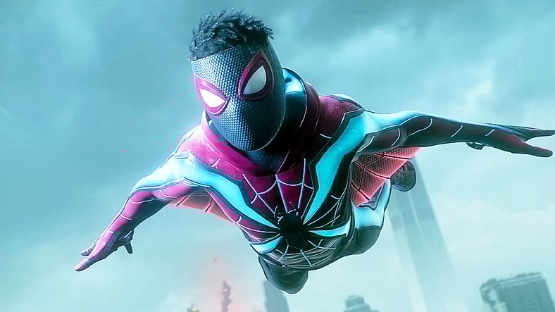 Miles (Nadji Jeter) sets out to stop Venom's (Tony Todd) symbiote takeover in Marvel's Spider-Man 2 (2023), Insomniac Games