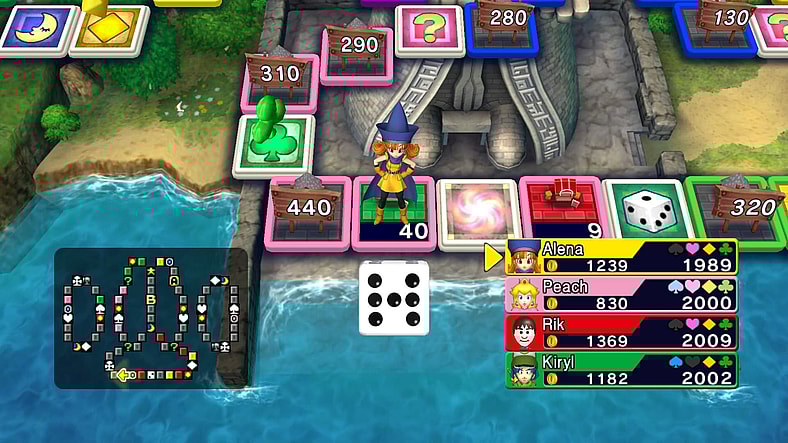 Alena (N/A) rolls for her next move in Fortune Street (2011), Marvelous /Nintendo