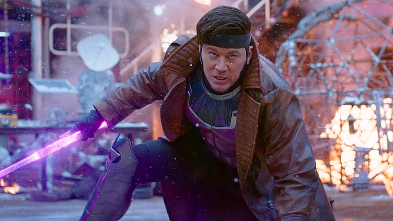 Gambit (Channing Tatum) makes quick work of the Void's more criminal residents in Deadpool & Wolverine (2024), Marvel Entertainment