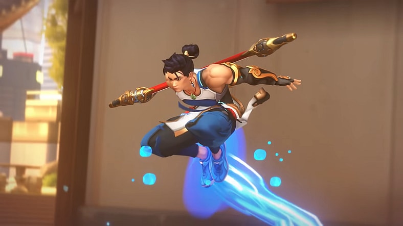 Wuyang (Howard Wang) makes a leap of faith in Overwatch 2 (2022), Blizzard Entertainment