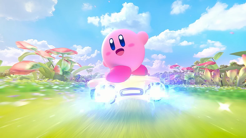 Kirby (Makiko Ōmoto) hits the raceway in Kirby Air Ride 2 (2025), Nintendo