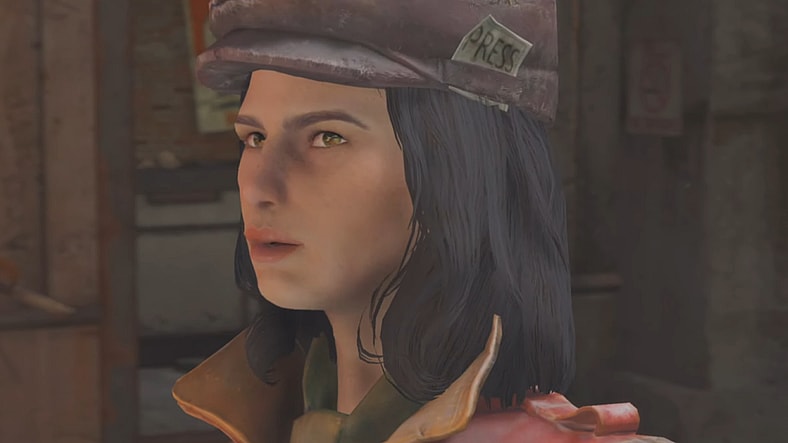 Piper (Courtney Ford) learns of Sean's (Aidan Sussman) plight in Fallout 4 (2015), Bethesda