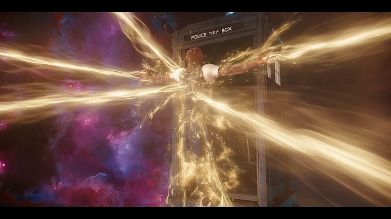 The Doctor (Ncuti Gatwa) embraces regeneration in Doctor Who Series 15 Episode 8 "The Reality War" (2025), BBC