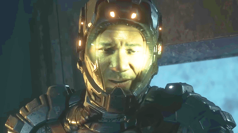 Elias Porter (Zeke Alton) comes clean about his past to Jacob Lee (Josh Duhamel) in The Callisto Protocol (2023), Striking Distance Studios