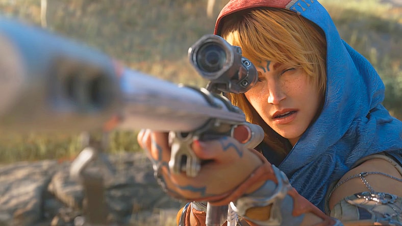 Scarlet (TBA) readies her sniper in Highguard (2026), Wildlight Entertainment