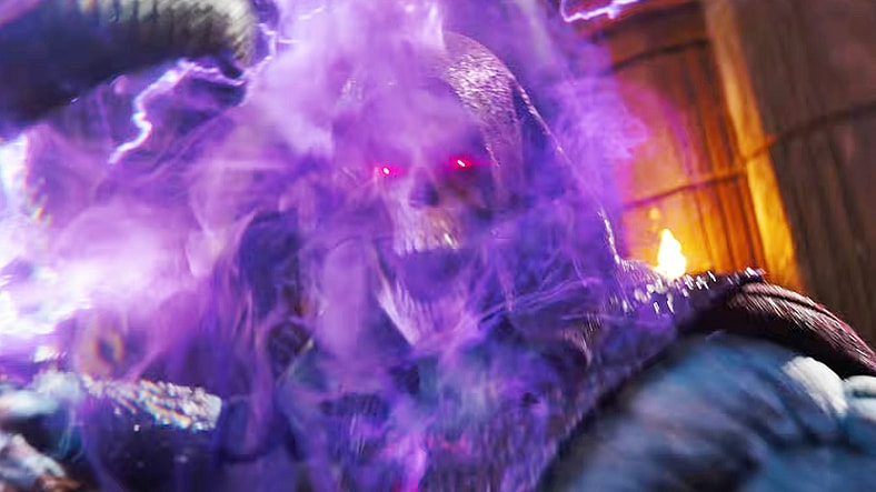 Skeletor (Jared Leto) surges with magic in Masters of the Universe (2026), Amazon MGM