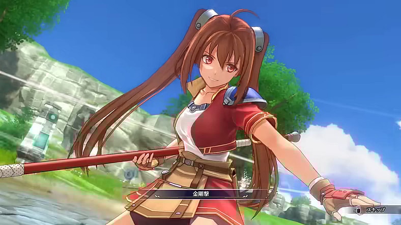 Estelle (Tomoyo Takayanagi) readies her next attack in Trails in the Sky 1st Chapter (2025), Nihon Falcom