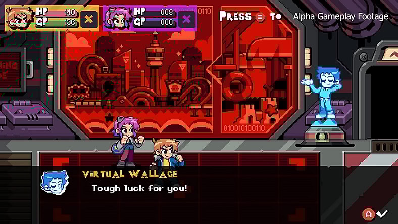 Wallace Wells has little virtual sympathy for Scott and Ramona in Scott Pilgrim EX (2026), Tribute Games