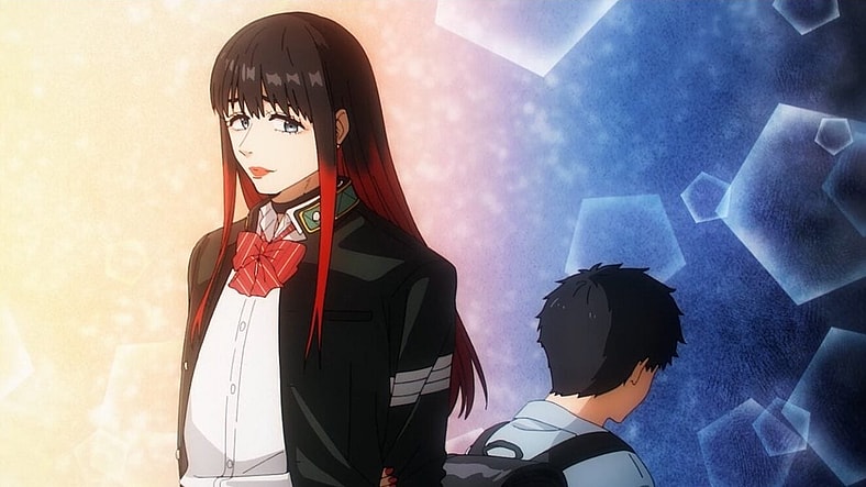 Tatsuko Tsubakino (Ryouto Oosaka) looking back at his insecure younger self in Wind Breaker Season 2 Episode 6 "Hidden Feelings" (2025), Cloverworks