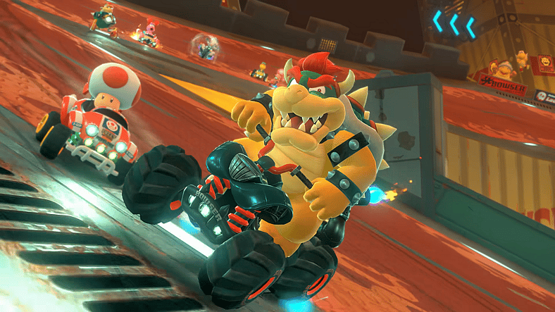 Bowser drifting in Mario Kart World (2025)