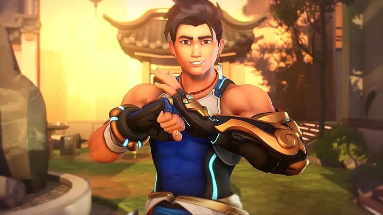 Wuyang (Howard Wang) welcomes the team to Wuxing University in Overwatch 2 (2022), Blizzard Entertainment