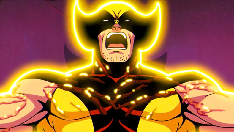 Wolverine (Cal Dodd) screams in pain as Magneto (Matthew Waterson) manipulates the adamantium-coating on his bones in X-Men '97 Season 1 Episode 9 'Tolerance Is Extinction - Part 2' (2024), Disney Plus