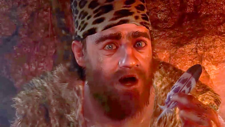 Urki (Dylan Taylor) is struck with inspiration in Far Cry Primal (2016), Ubisoft