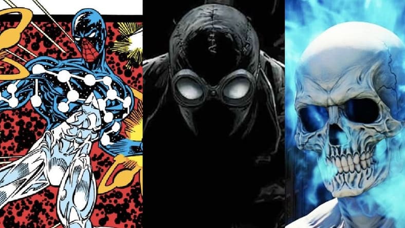 Split image of Spider-Man