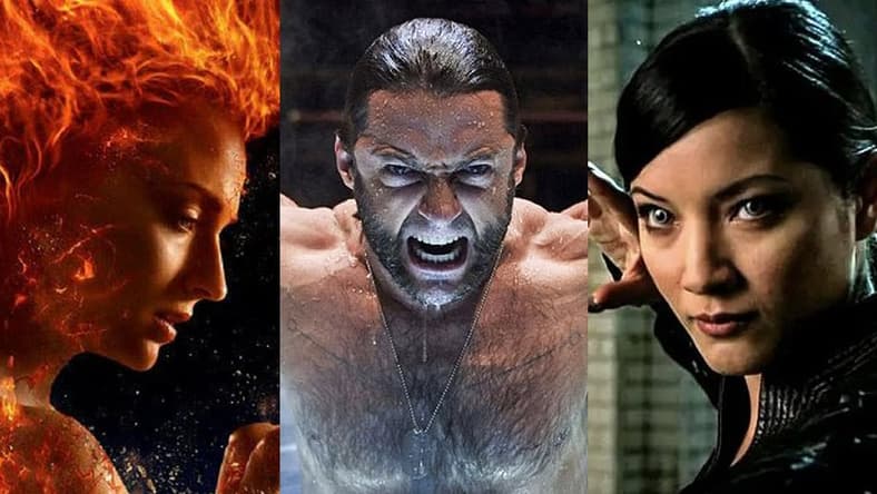 Split image of Dark Phoenix, X-Men Origins: Wolverine and X-Men 2, 20th Century Fox
