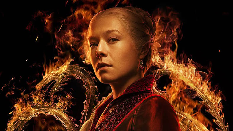 Promo image of Rhaenyra Targaryen in 'House of the Dragon,' (2022) HBO