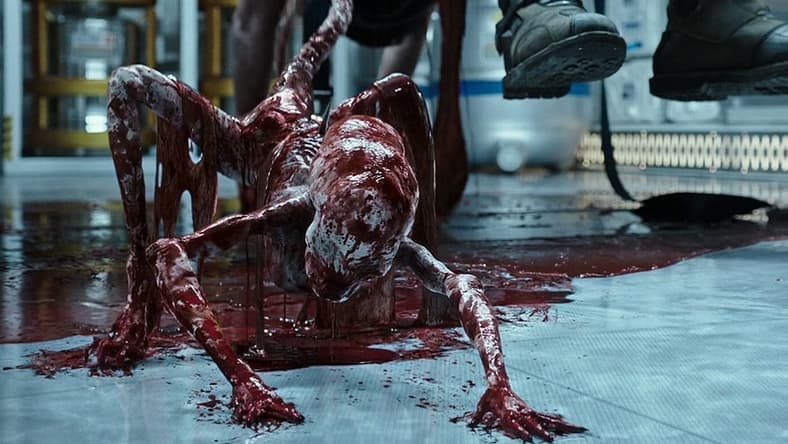 A neomoprh newborn in Alien Covenant, 20th Century Fox