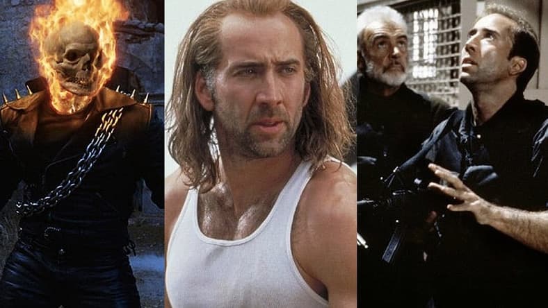 Split image of Ghost Rider, Con Air and The Rock
