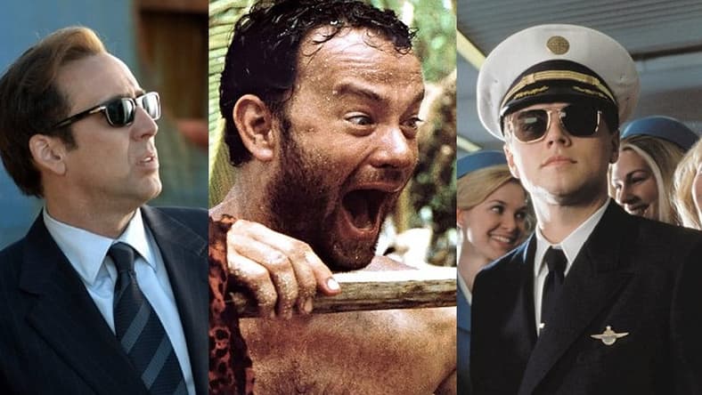 Split image of Lord of War, Cast Away and Catch Me If You Can