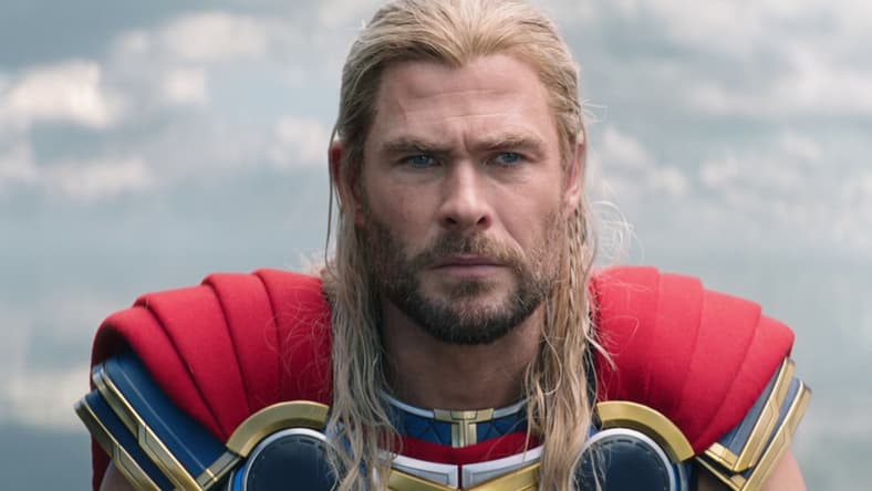 Thor (Chris Hemsworth) grapples with the death of Jane Foster (Natalie Portman) in Thor: Love and Thunder (2022), Marvel Entertainment via Blu-ray