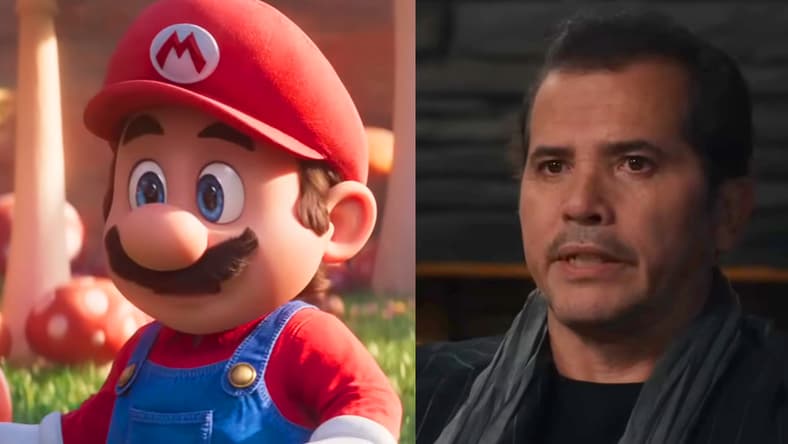 Mario is surprised in The Super Mario Bros. Movie (2023), Illumination via YouTube / John Leguizamo appears as an past-his-prime actor in The Menu (2022), Searchlight Pictures via YouTube