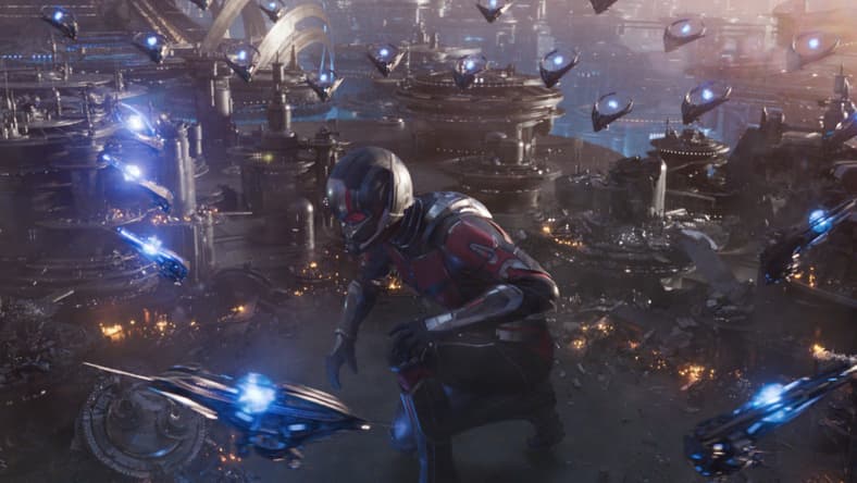 (L-R): Paul Rudd as Scott Lang/Ant-Man in Marvel Studios' ANT-MAN AND THE WASP: QUANTUMANIA. Photo courtesy of Marvel Studios. © 2022 MARVEL.
