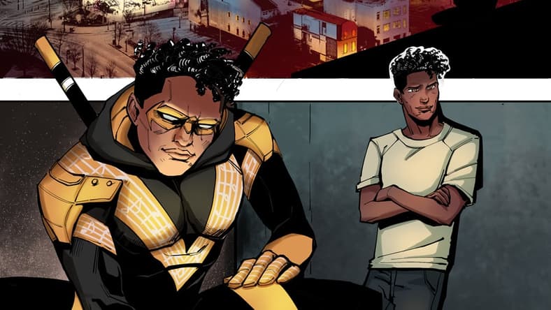 Excerpt of the cover of 'Dizchord' #1 by C. S. Johnson.