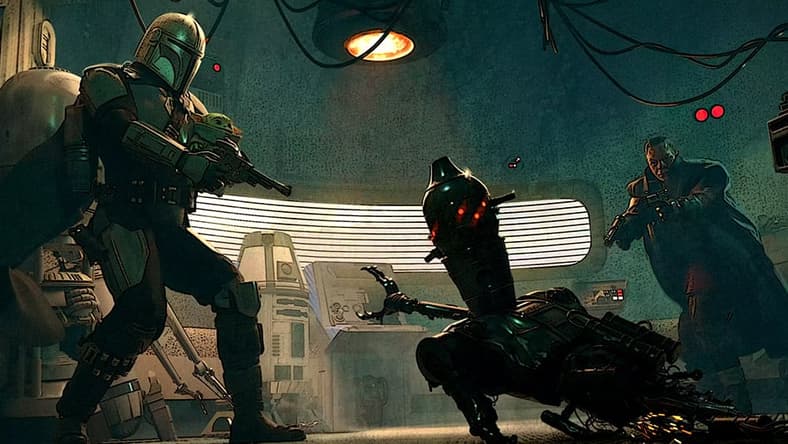 Promo art for 'The Mandalorian' (2023) season 3, episode 1, Disney+
