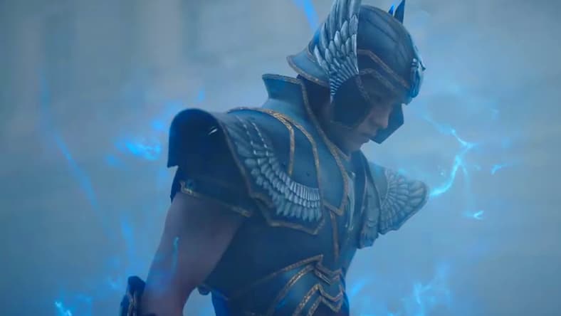 Seiya (Mackenyu) steadies himself for battle in Knights of the Zodiac: The Beginning (2023), Sony