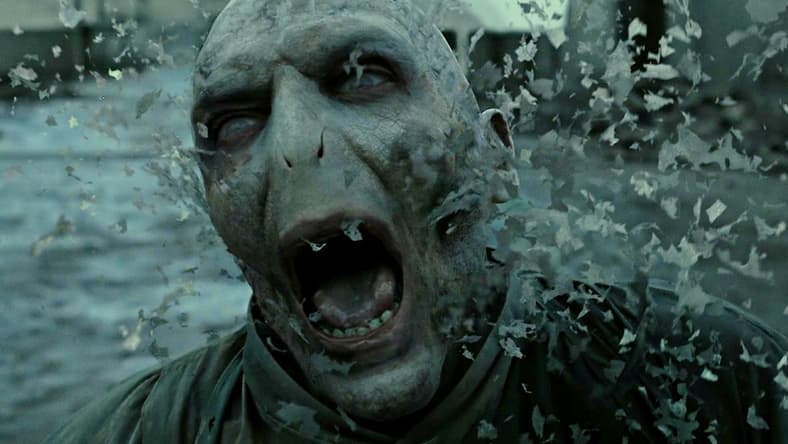 Lord Voldemort (Ralph Fiennes) finally meets his end in Harry Potter and the Deathly Hallows - Part 2 (2010), Warner Bros. Pictures