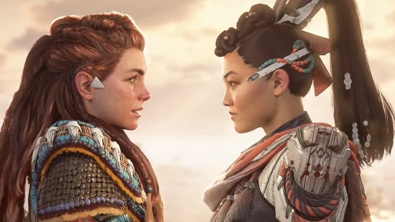 Aloy (Ashly Burch) confronts her feelings for Seyka (Kylie Liya Page) in Horizon Forbidden West: Burning Shores (2023), Guerilla Games