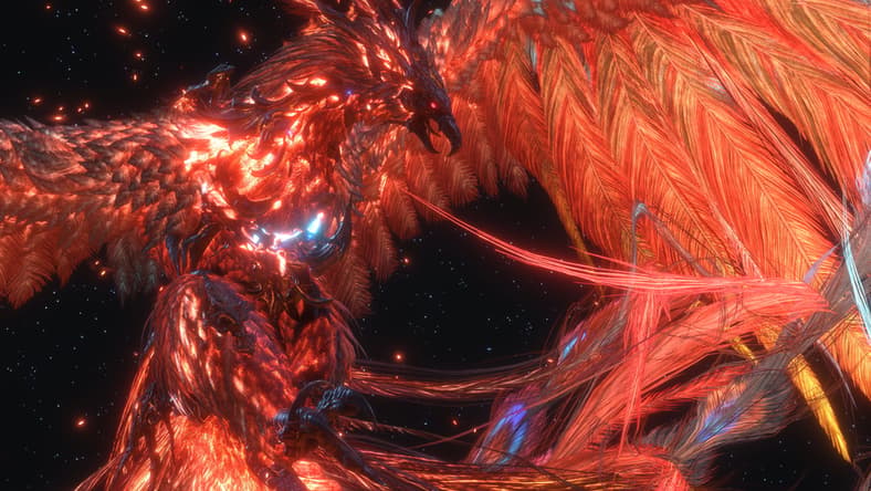Joshua Rosfield (Natsumi Fujiwara) struggles with the power of the Phoenix Dominant in Final Fantasy XVI (2023), Square Enix