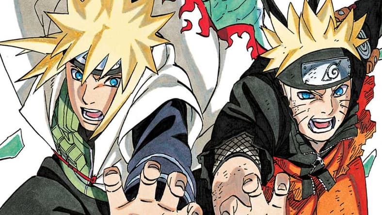 Minato and Naruto join forces on Masashi Kishimoto's cover to Naruto Vol. 67 "Breakthrough" (2013), Shueisha