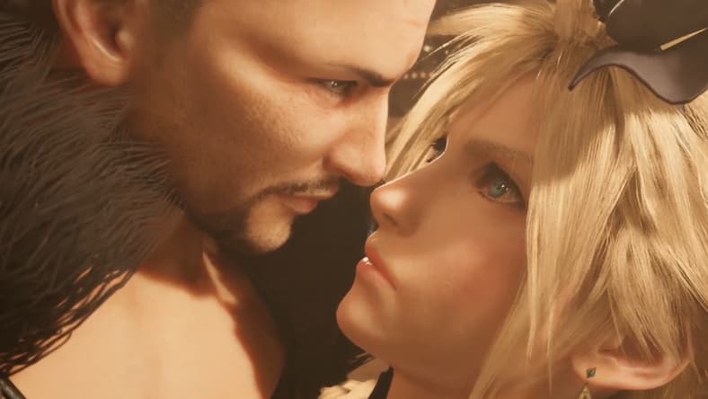 Andrea Rhodea (Trevor Devall) calls Cloud's (Cody Christian) drag is "perfection" in Final Fantasy VII (2020), Square Enix