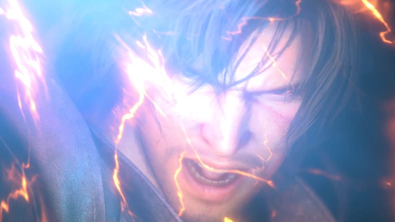 Clive Rosfield (Yuma Uchida) bathed in the light of an Eikon's power in Final Fantasy XVI (2023), Square Enix